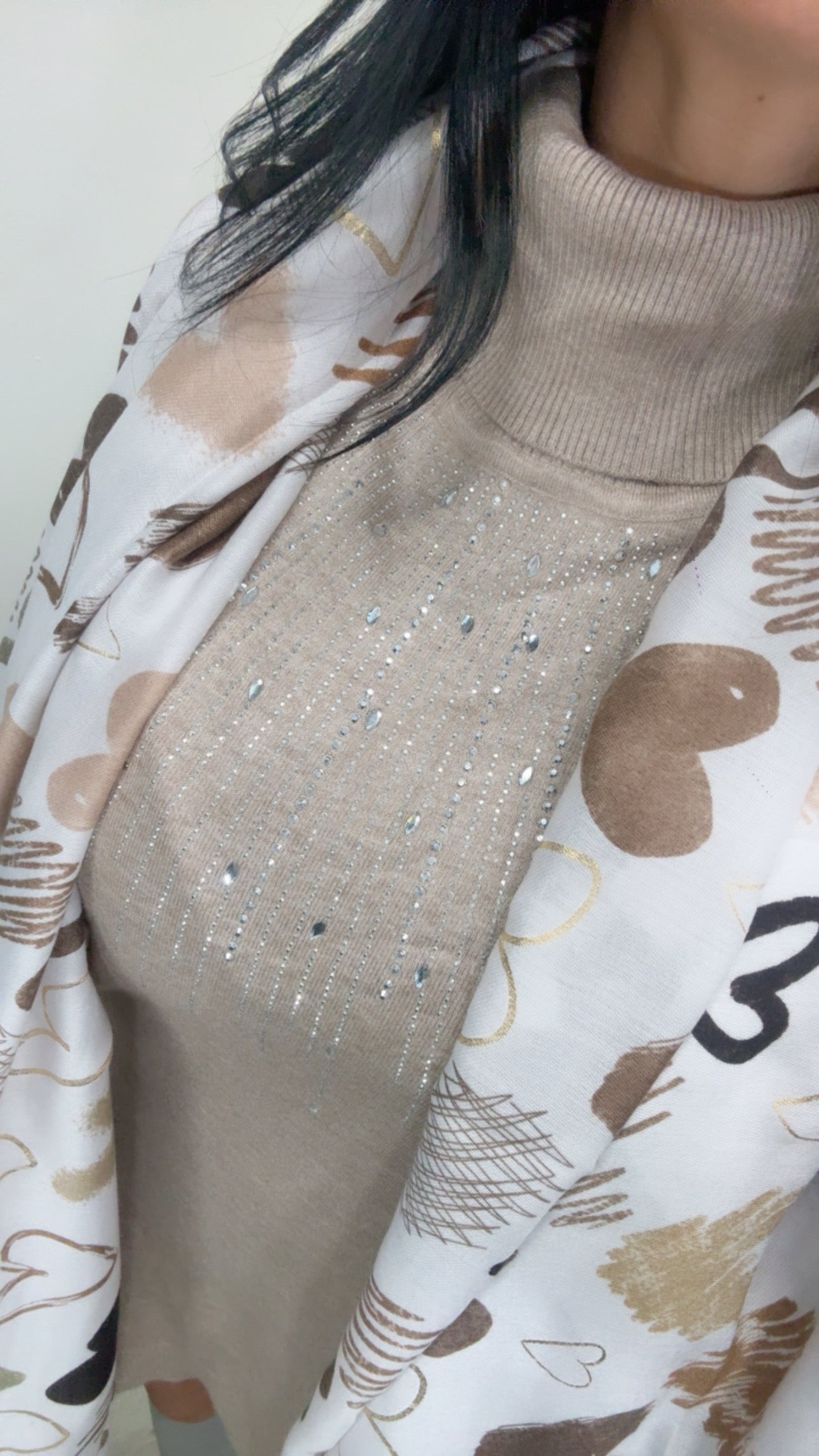 Bling Jumper Dress - Mocha