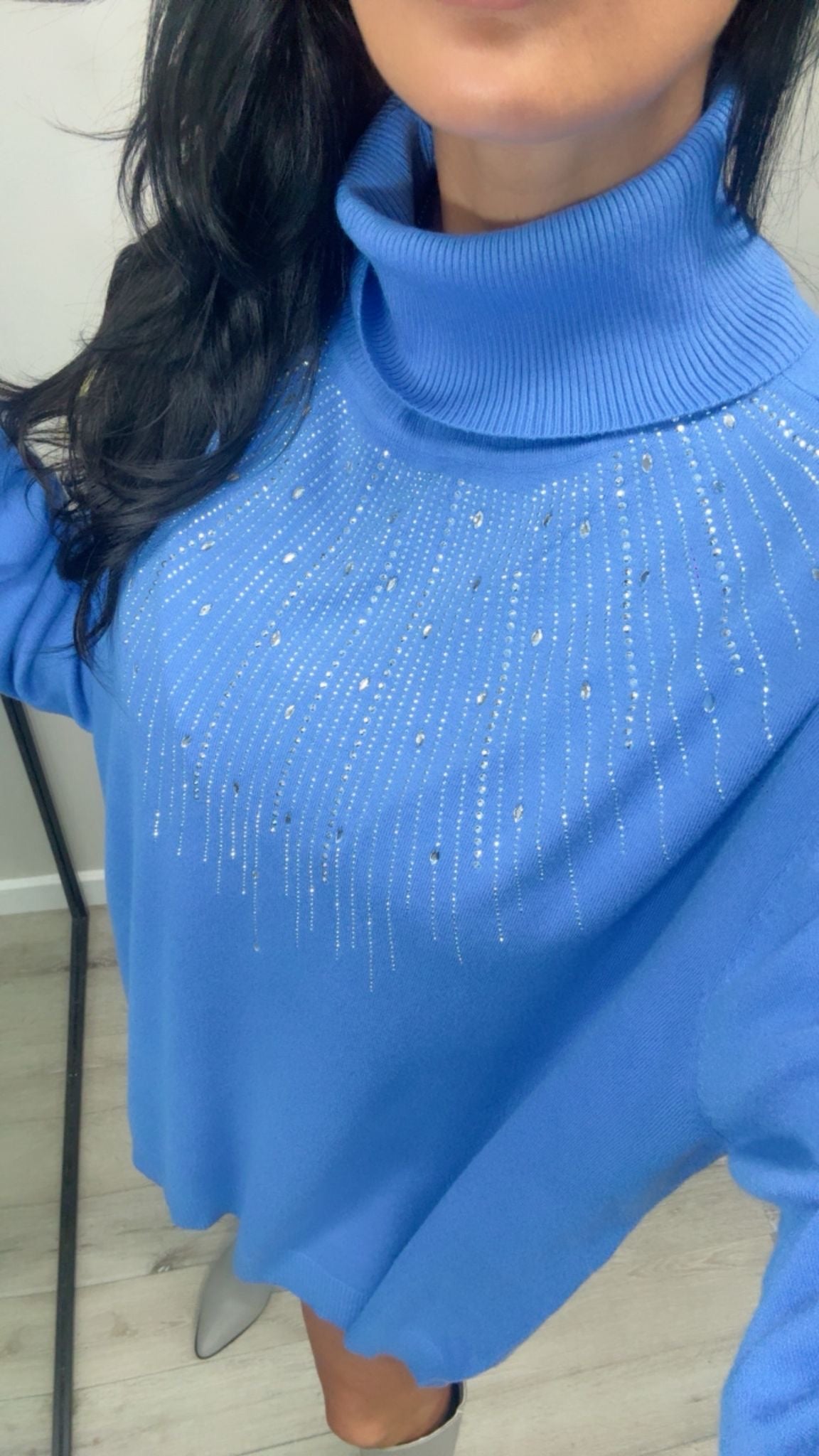Bling Jumper Dress - Blue