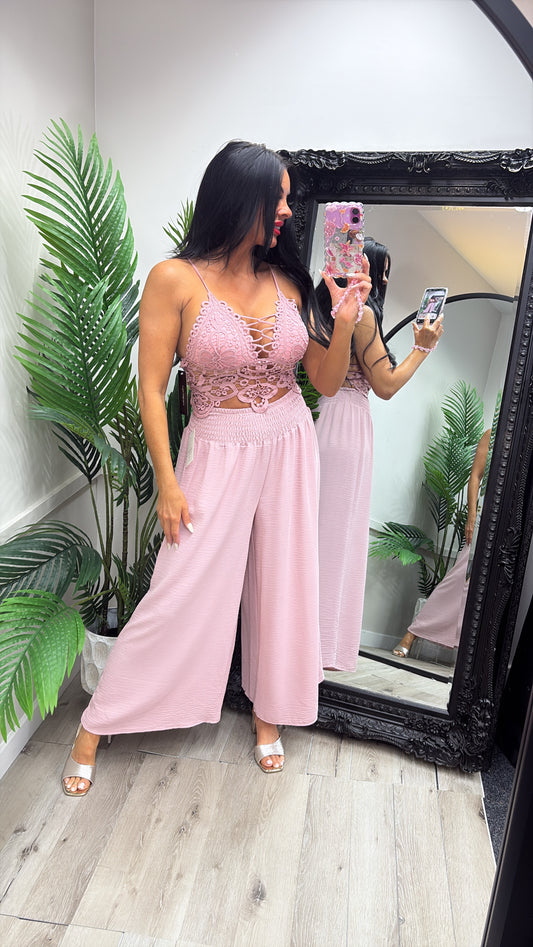 Ruby Crop Top - Blush Pink