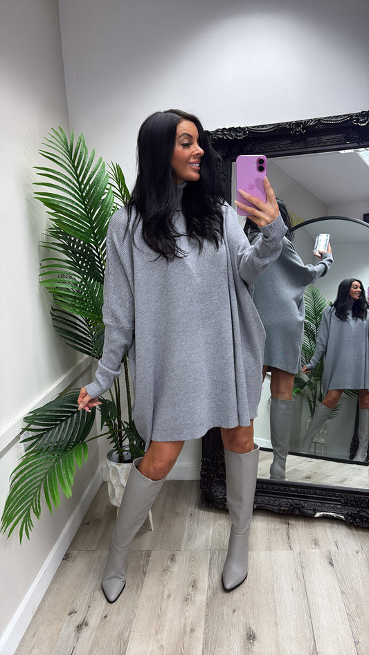 Mabel Jumper Dress - Grey