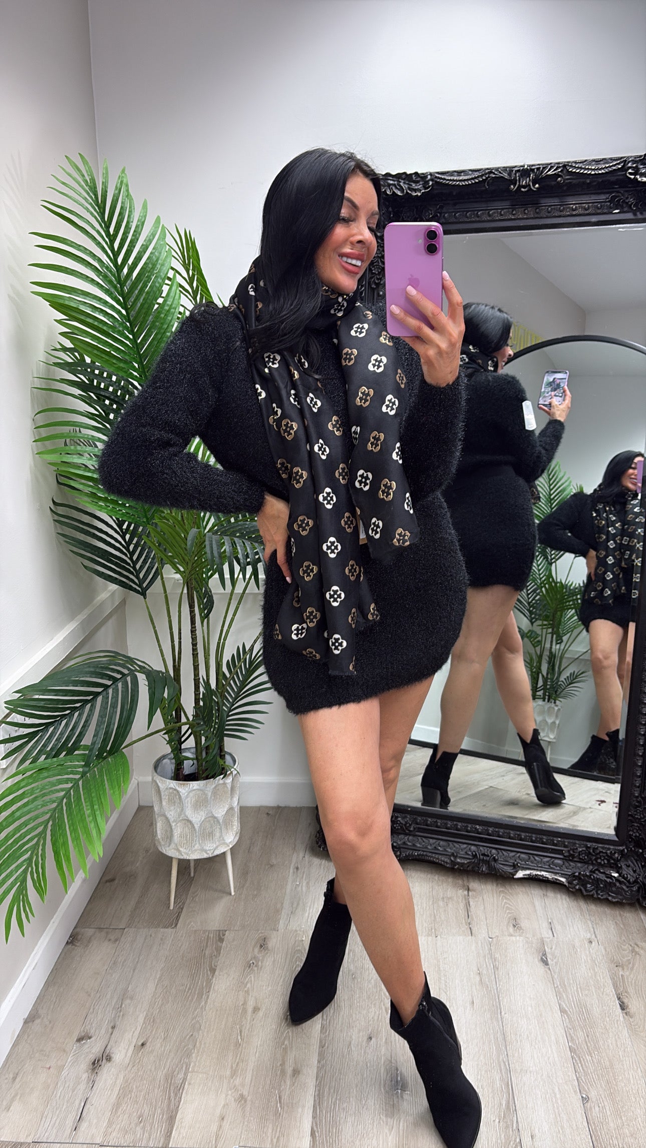 Louisa Black Scarf