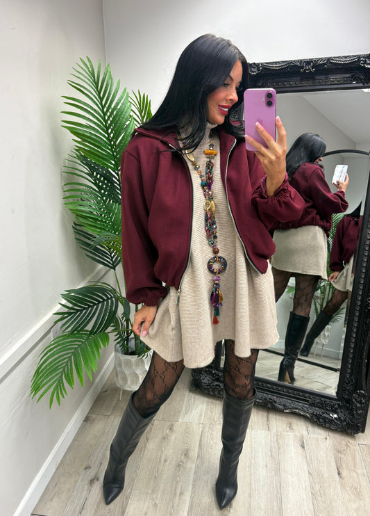 Paris Bomber Jacket - Wine