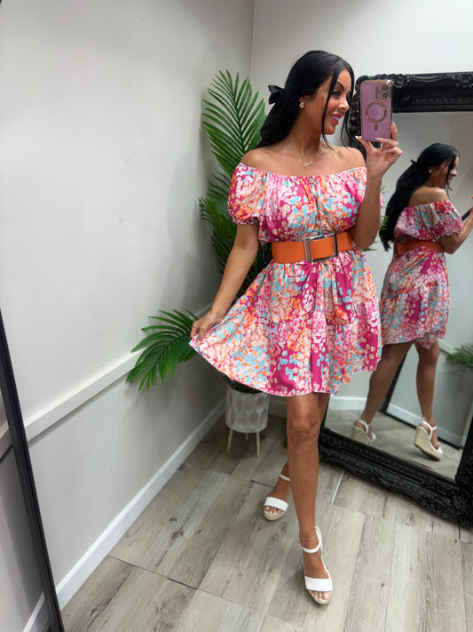 Flo Midi Dress - Pink