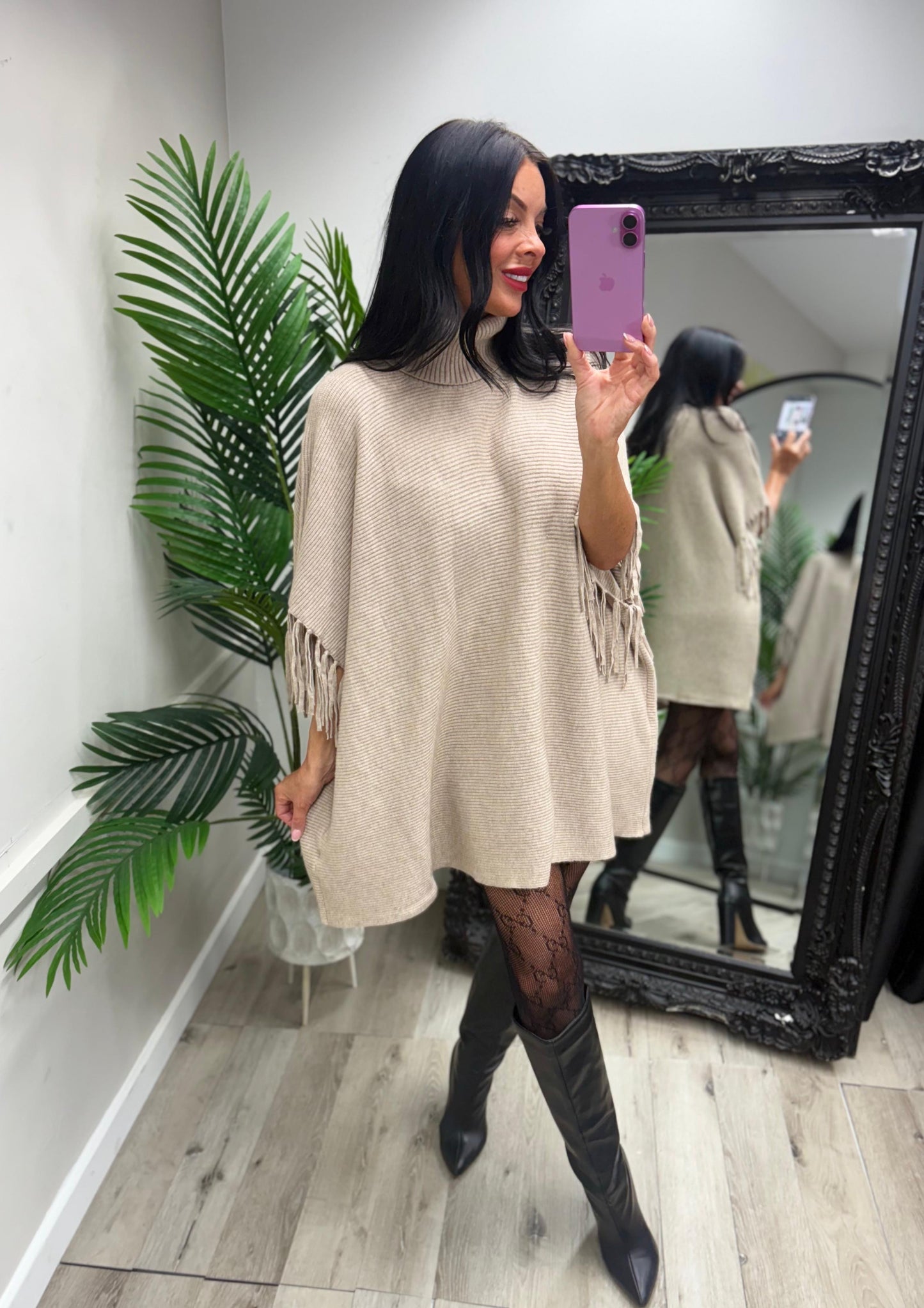 Hollie Tassel Jumper - Beige