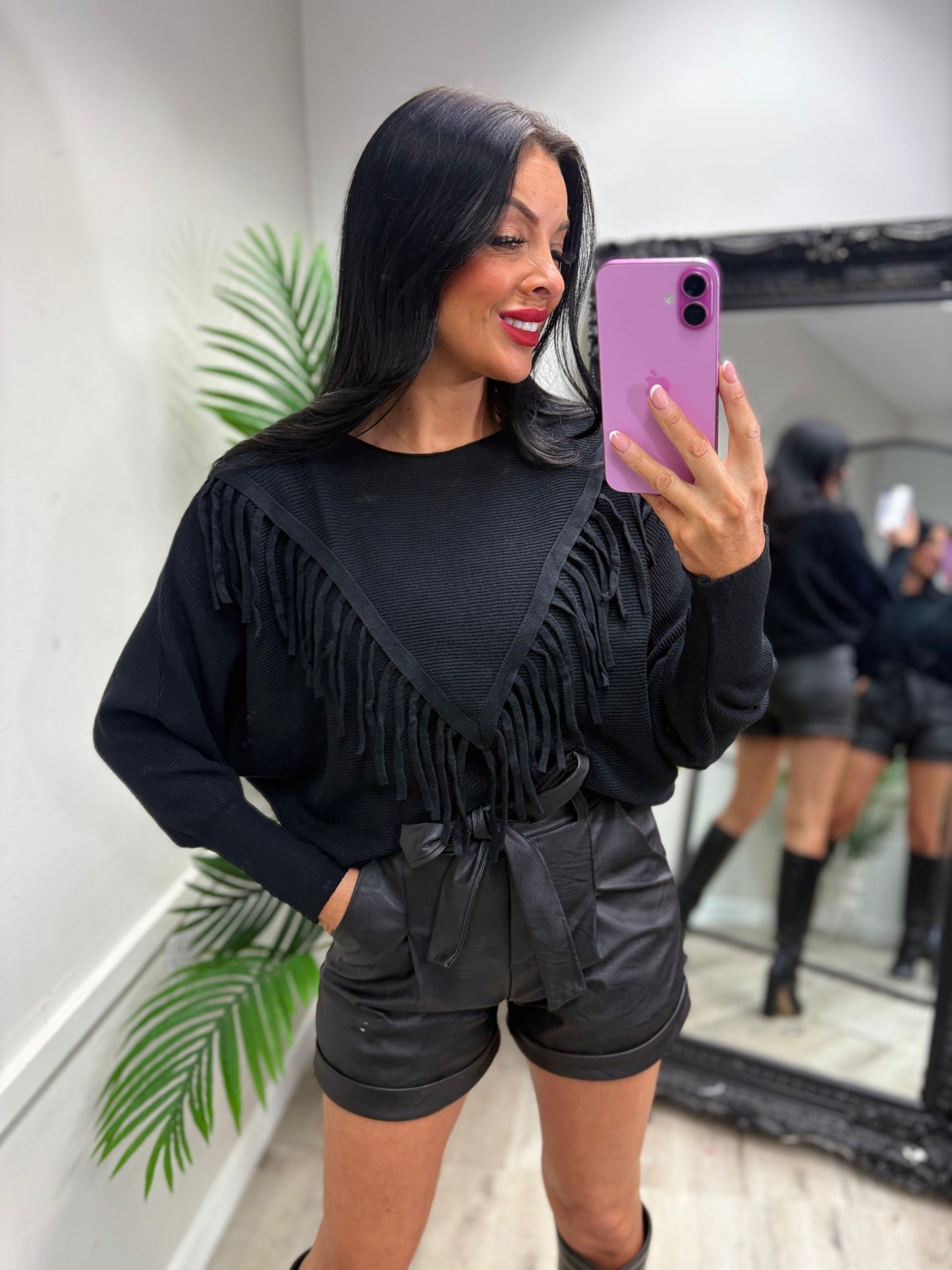 Samantha Tassel Jumper - Black