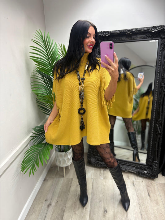 Hollie Tassel Jumper - Mustard