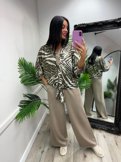 Valerie Zebra Top