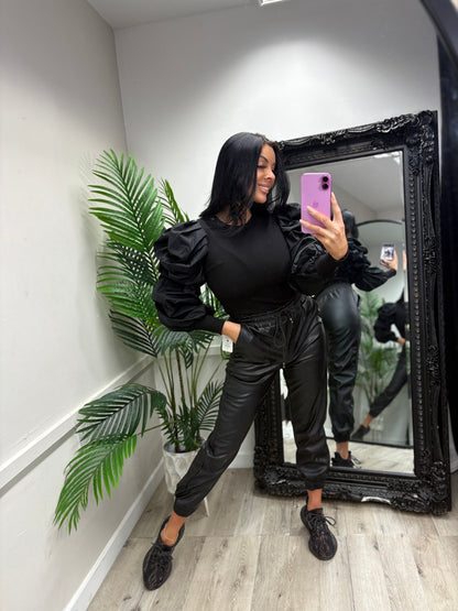 Puff Arm Jumper - Black