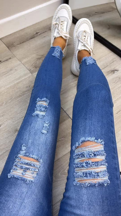 Saffron Shredded Jeans