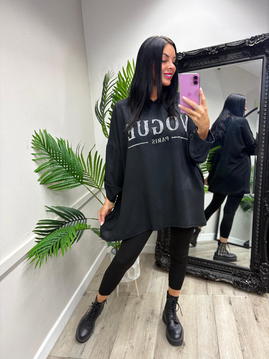 Kennedy Glitz Hoodie - Black