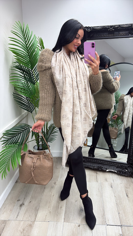 Louisa Beige Scarf