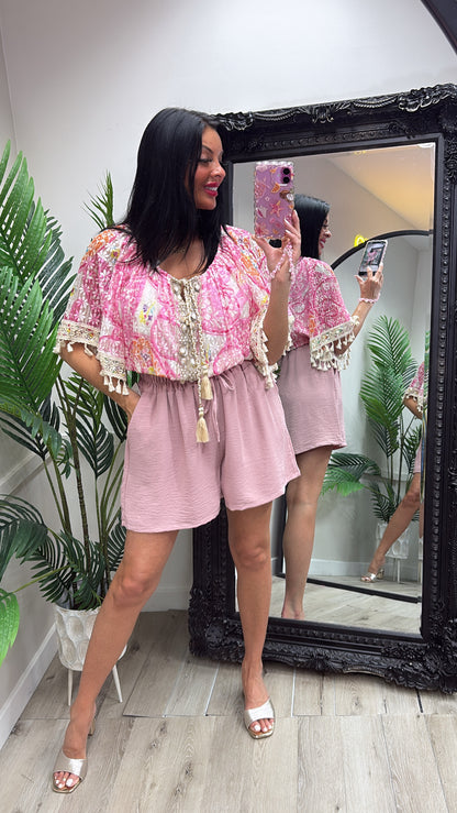 Lizzie Shorts - Blush