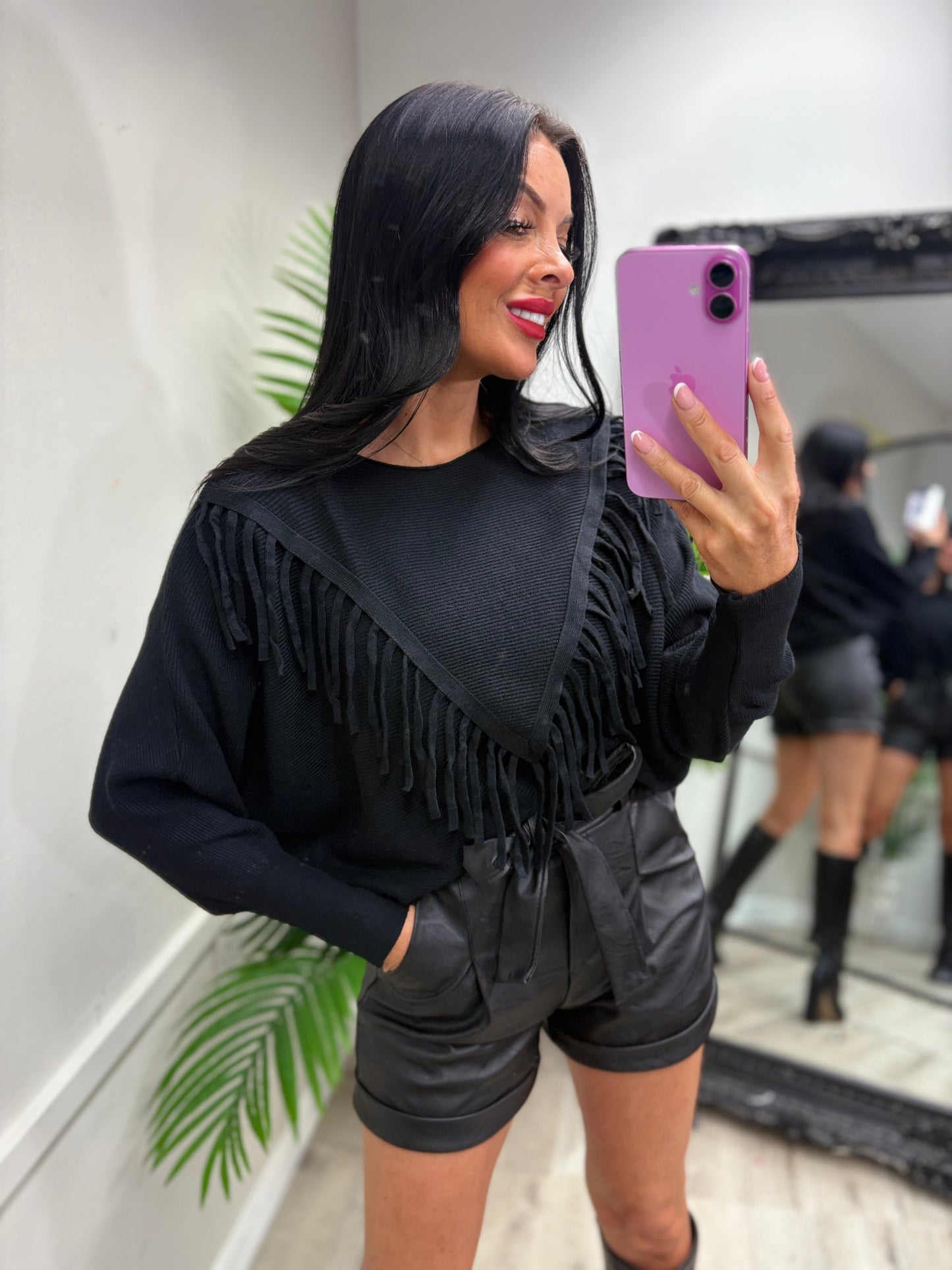 Samantha Tassel Jumper - Black