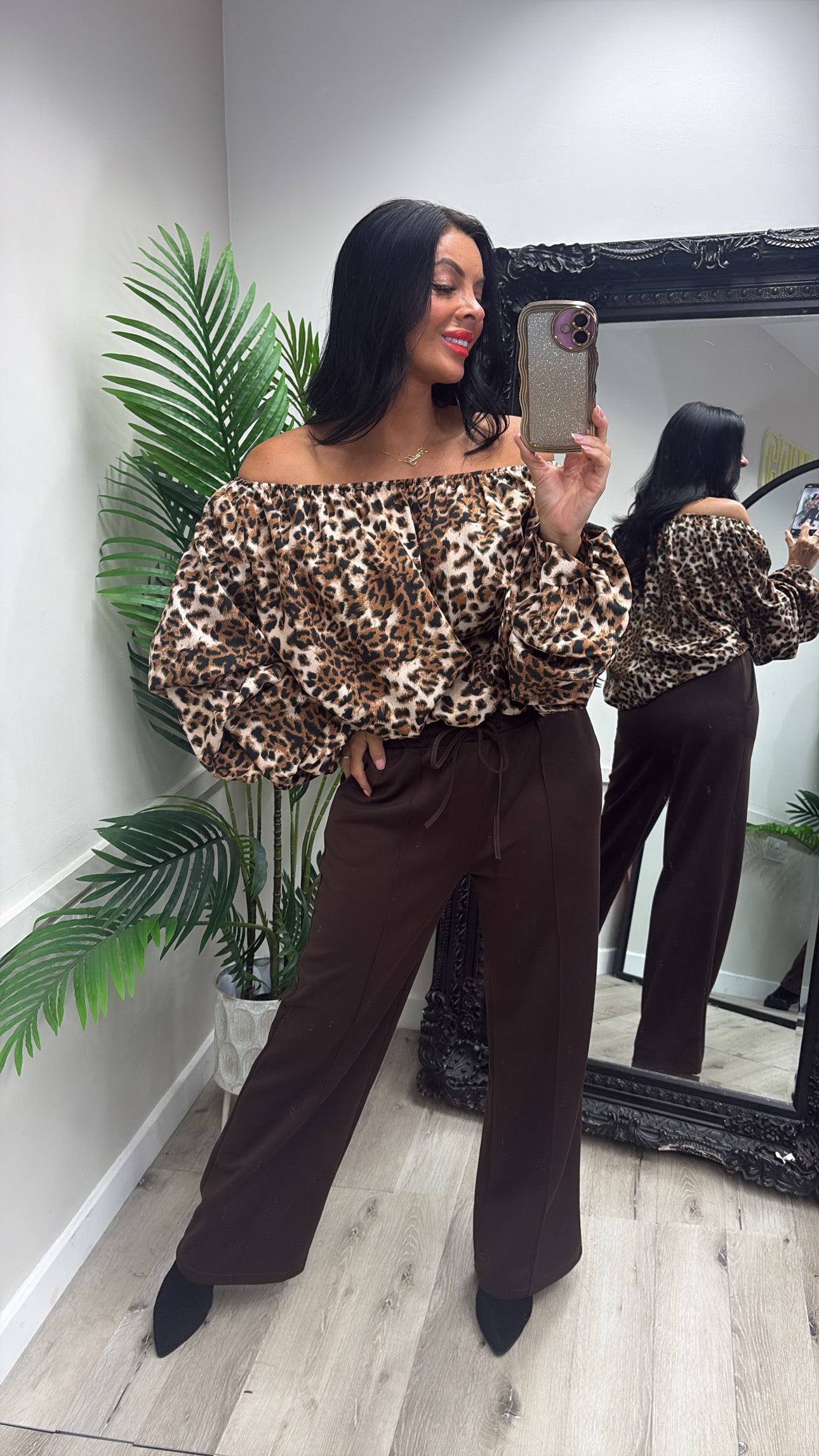 Leopard Bardot Top/dress
