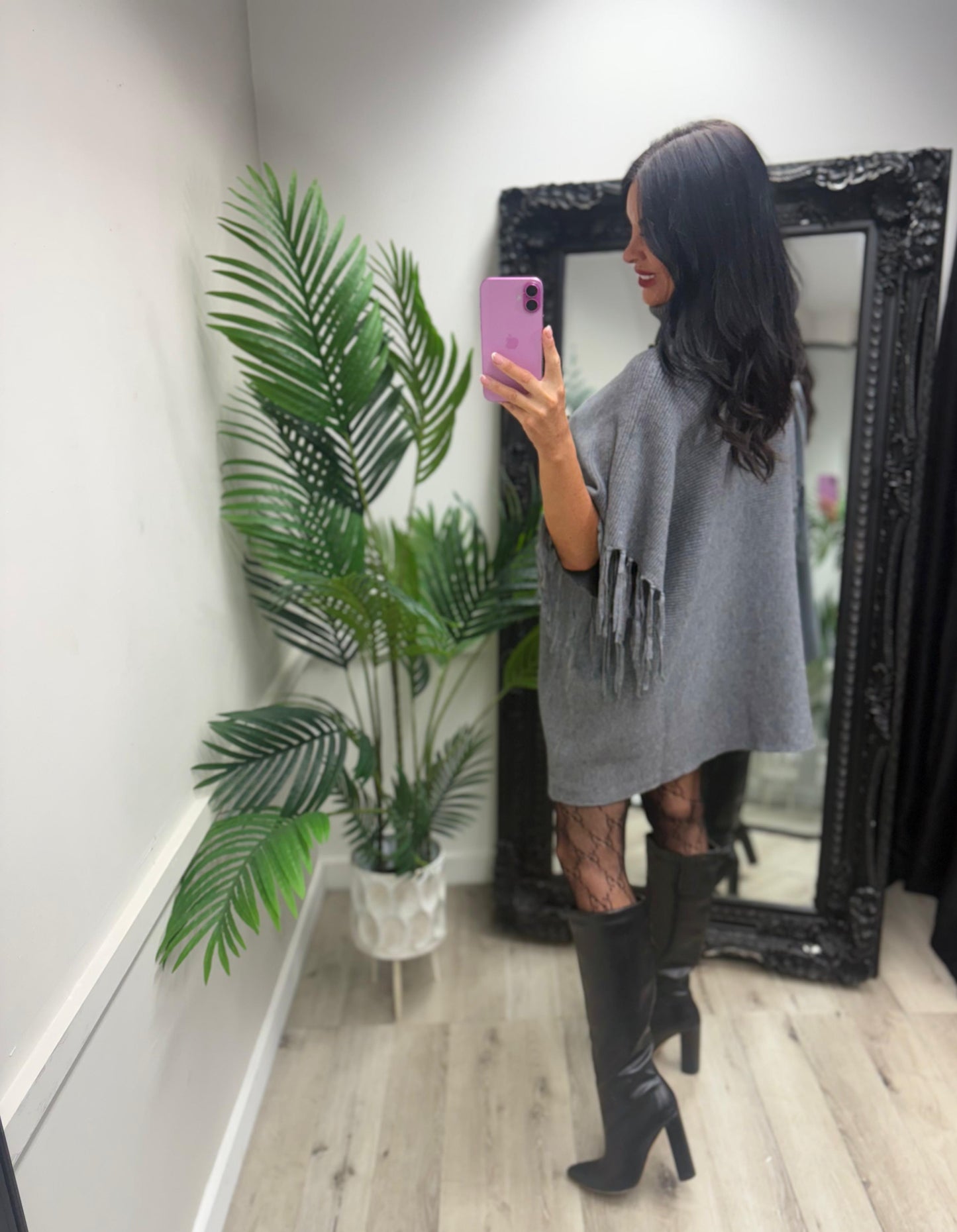 Hollie Tassel Jumper - Grey