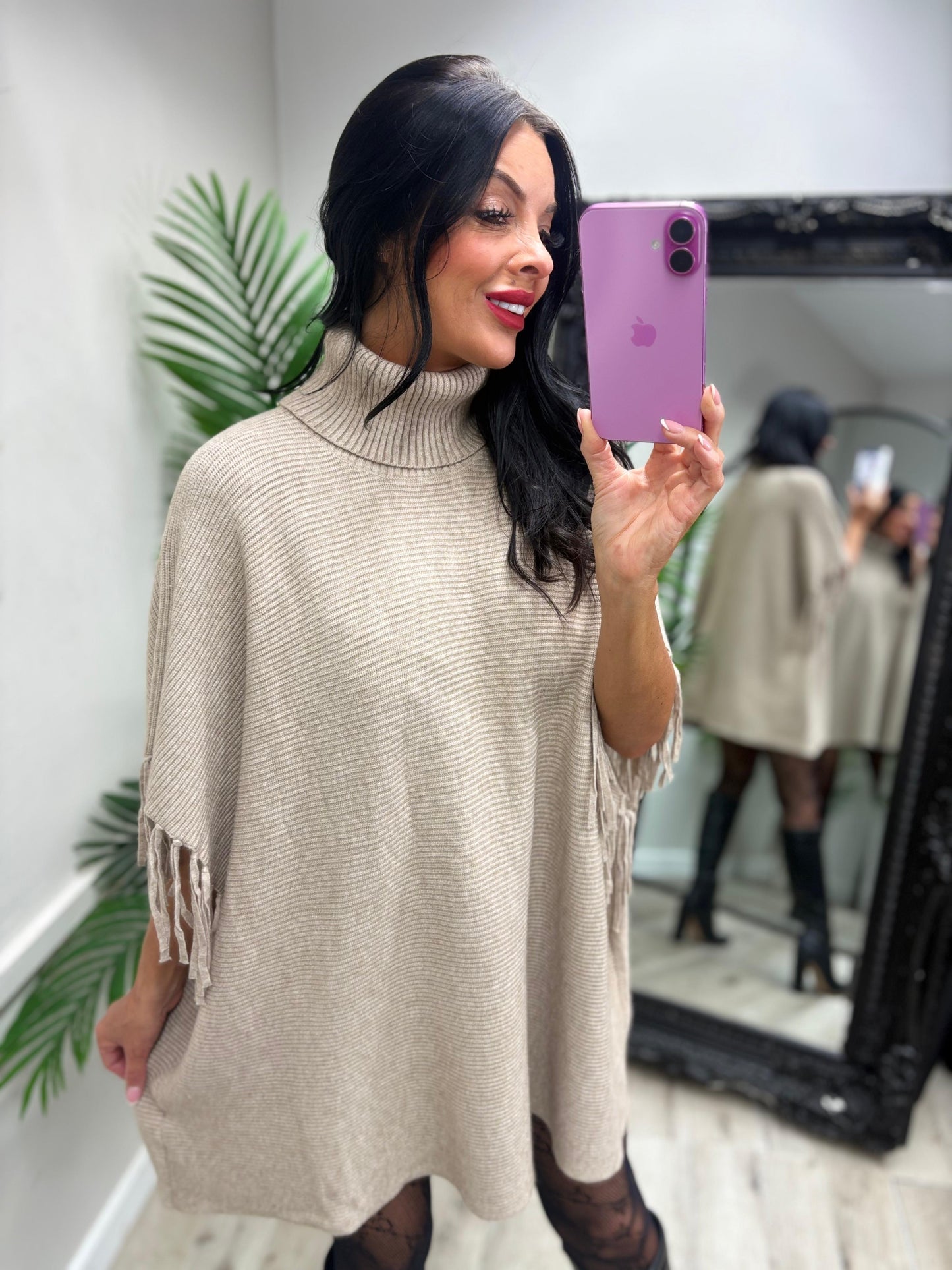 Hollie Tassel Jumper - Beige