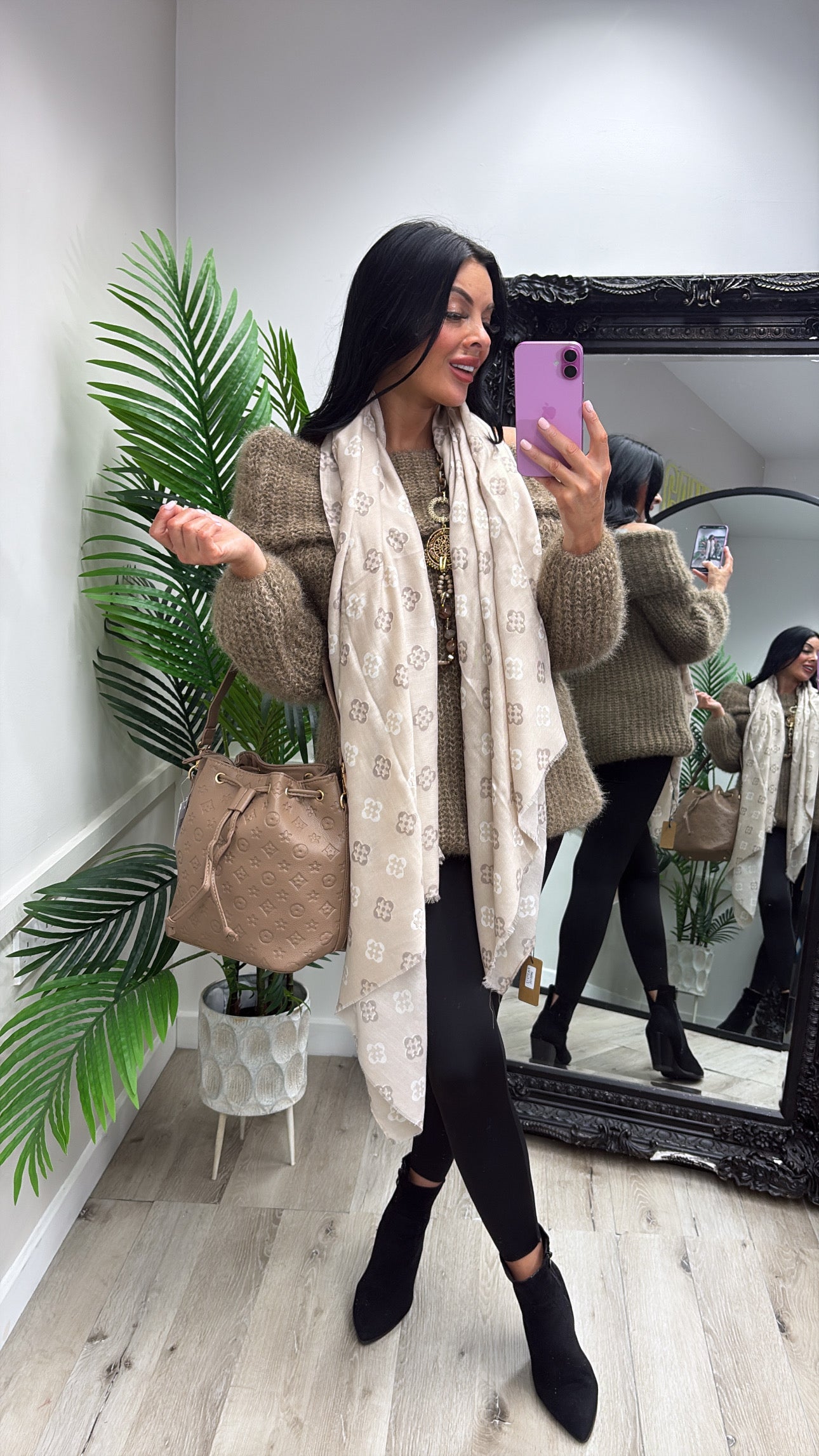 Louisa Beige Scarf