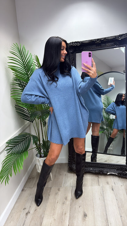 Mabel Jumper Dress - Blue
