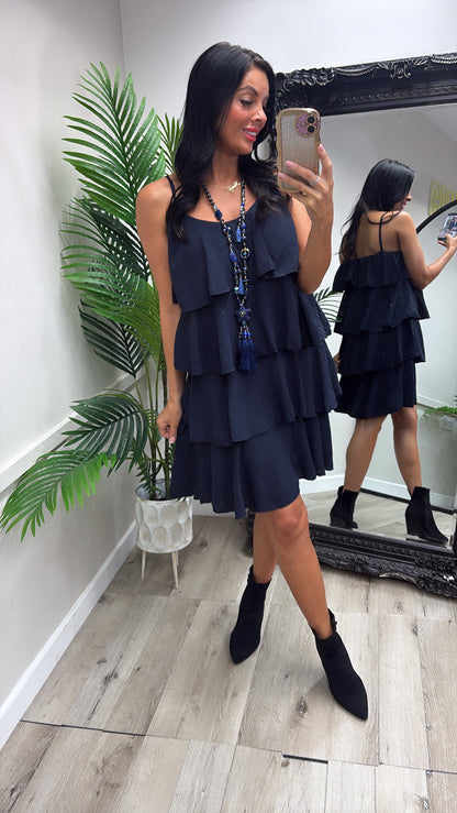 Layered Dress - Navy