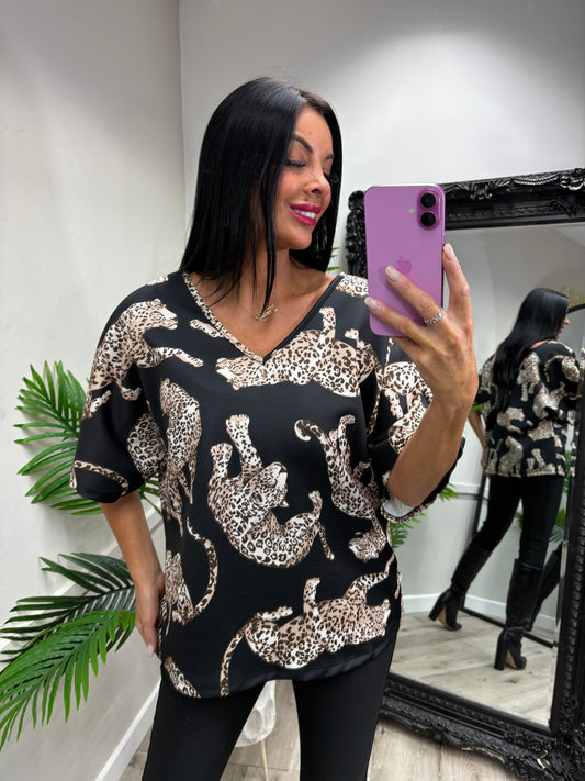 Tiger Bow Top - Black