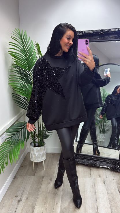 Sequin Star Sweater