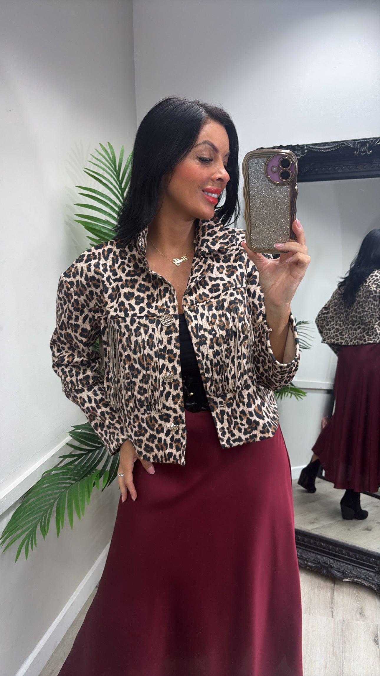 Leopard Tassel Jacket