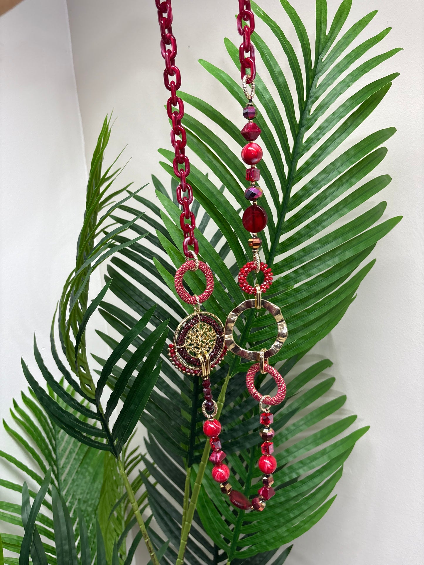 Wine Tassel Necklace