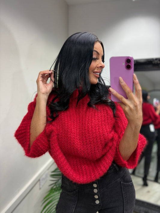 Rita Fuzzy Jumpers - Red
