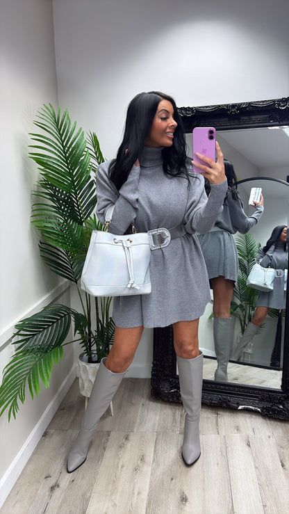 Mabel Jumper Dress - Grey
