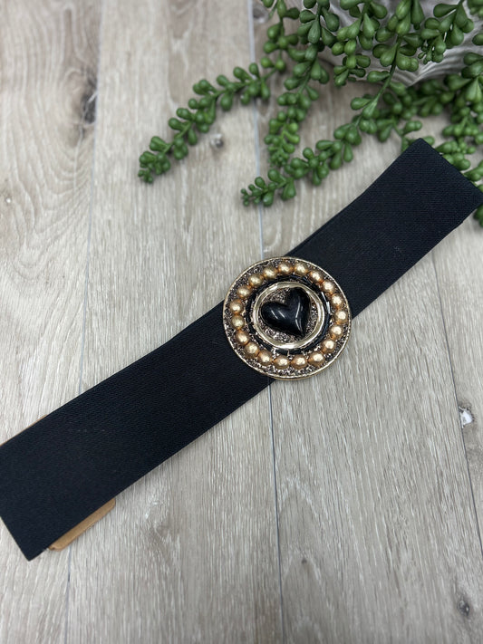 Heart Belt - Black/Gold