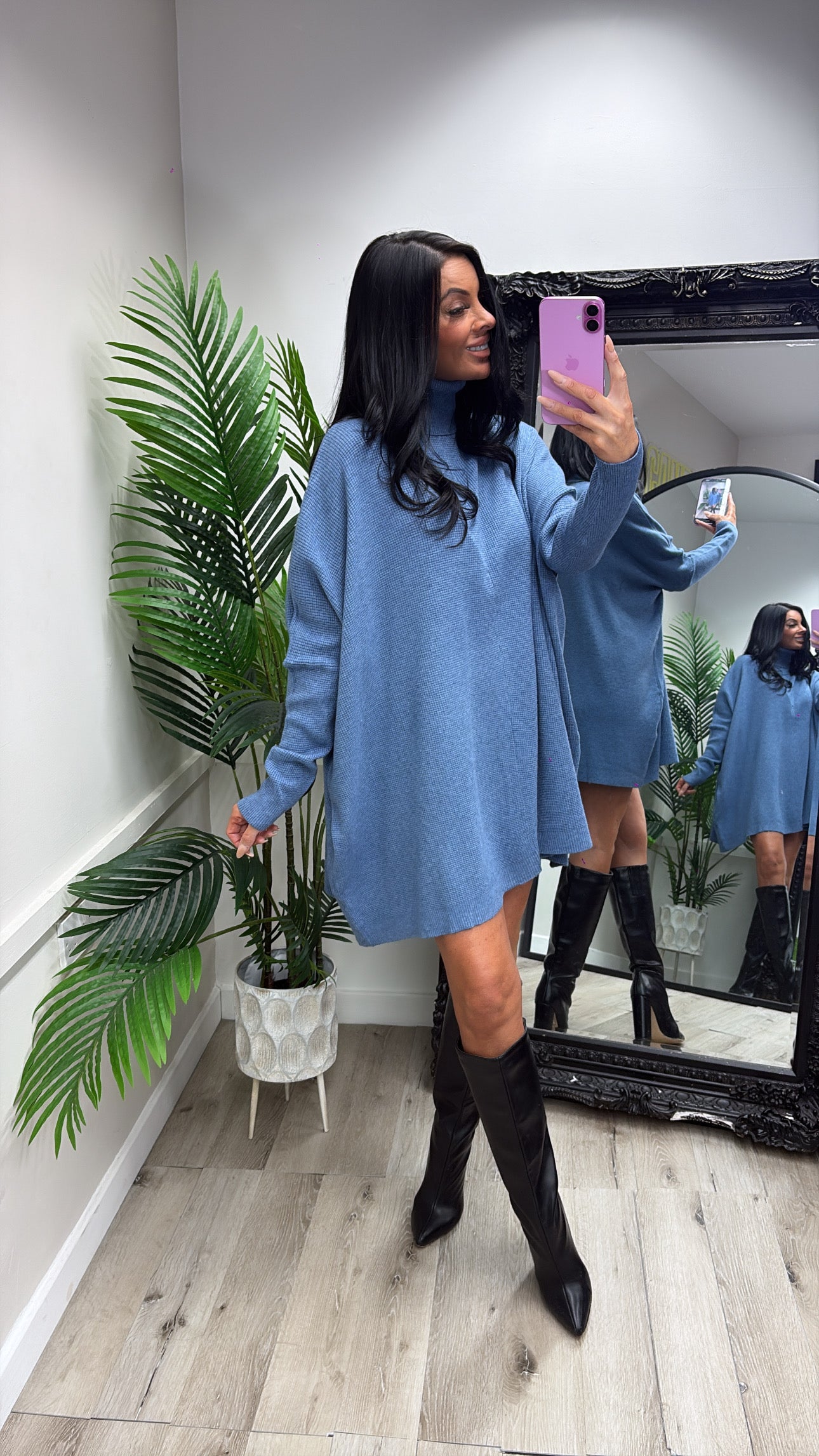 Mabel Jumper Dress - Blue