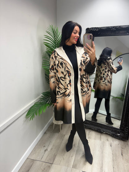 Leona Oversized Leopard jacket
