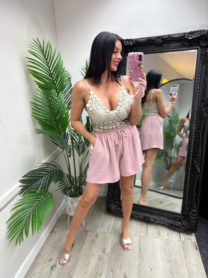 Lizzie Shorts - Blush