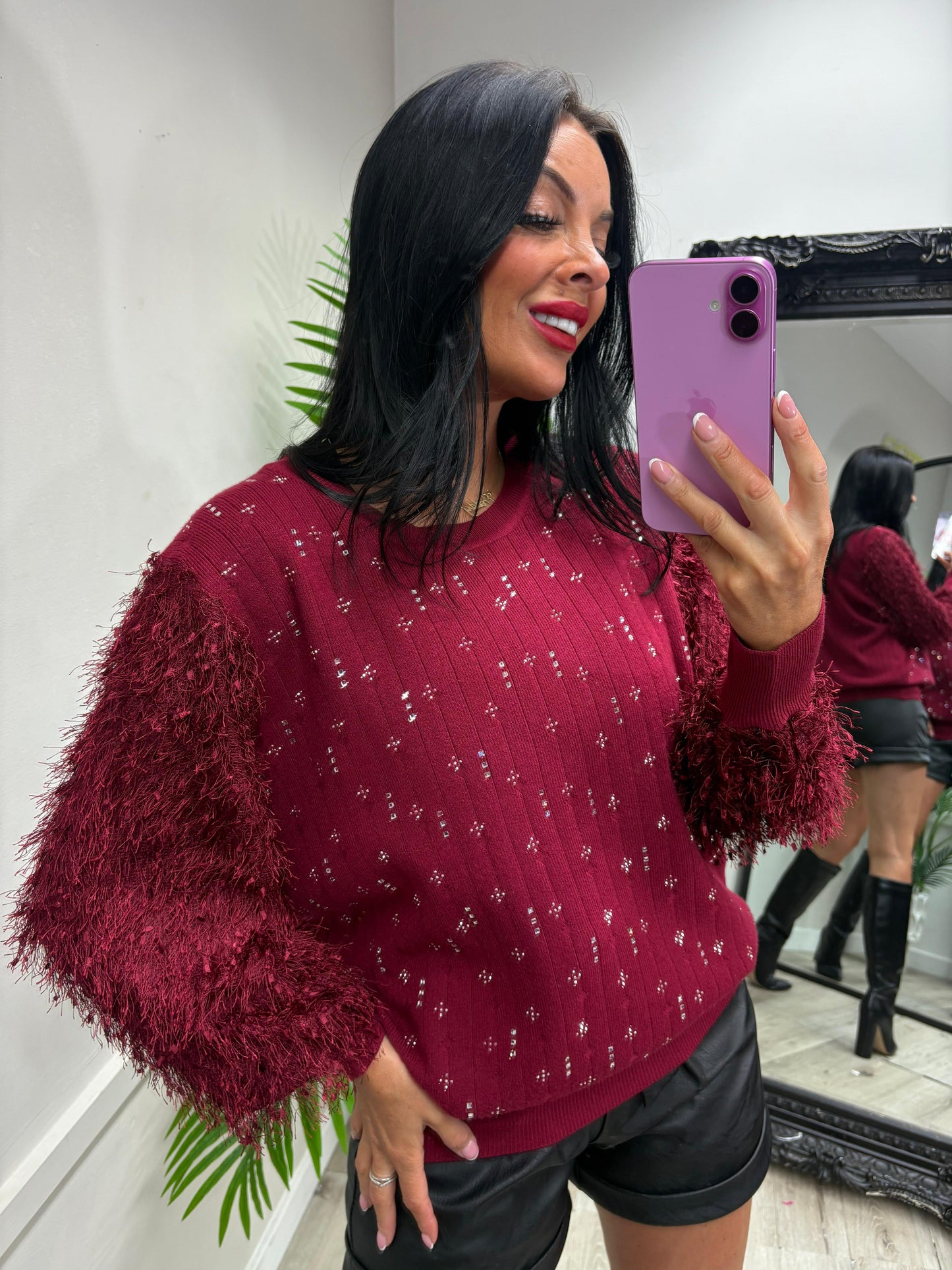 Amber Jumper - Wine