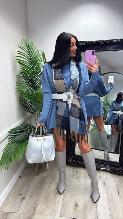 Mabel Jumper Dress - Blue