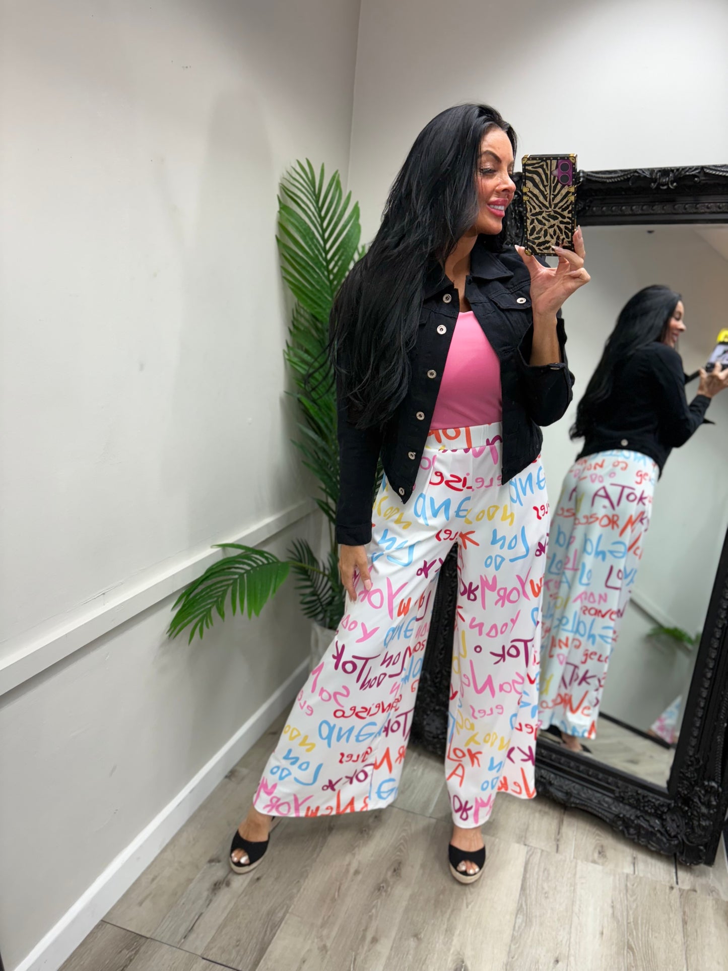 Graffiti Trousers - White