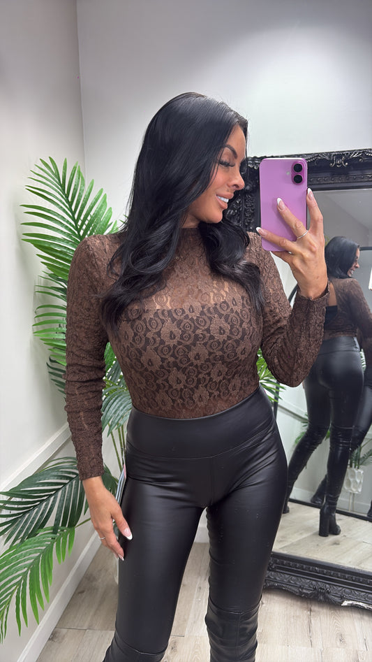 Lacey Bodysuit - Brown