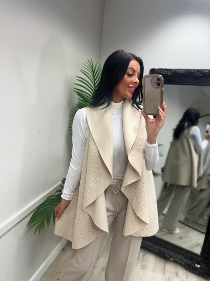 Ellen Teddy Waist Jacket - Cream