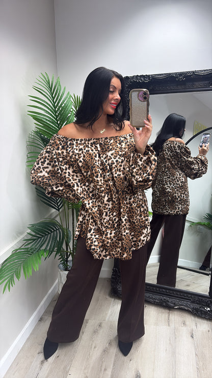 Leopard Bardot Top/dress