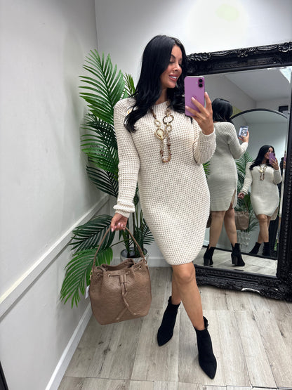 Beige Tassel Necklace