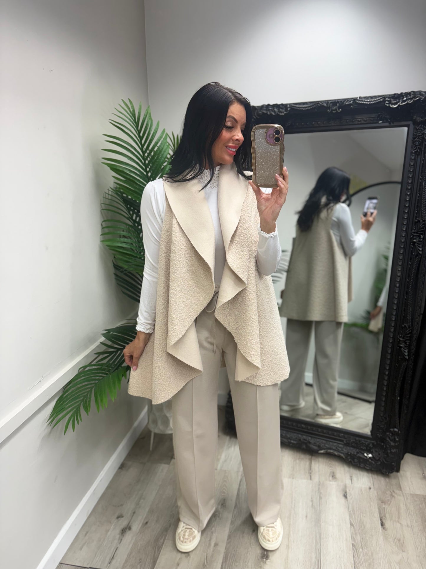 Ellen Teddy Waist Jacket - Cream