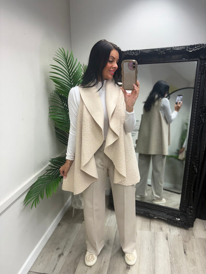 Ellen Teddy Waist Jacket - Cream