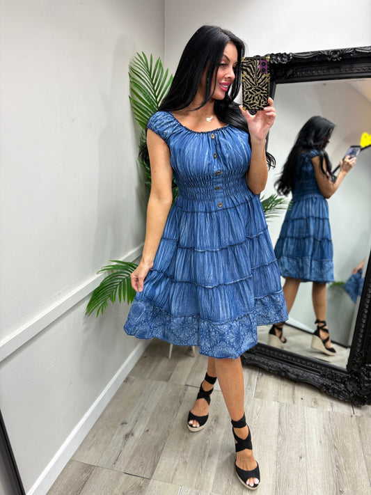 Bethany Denim Midi Dress