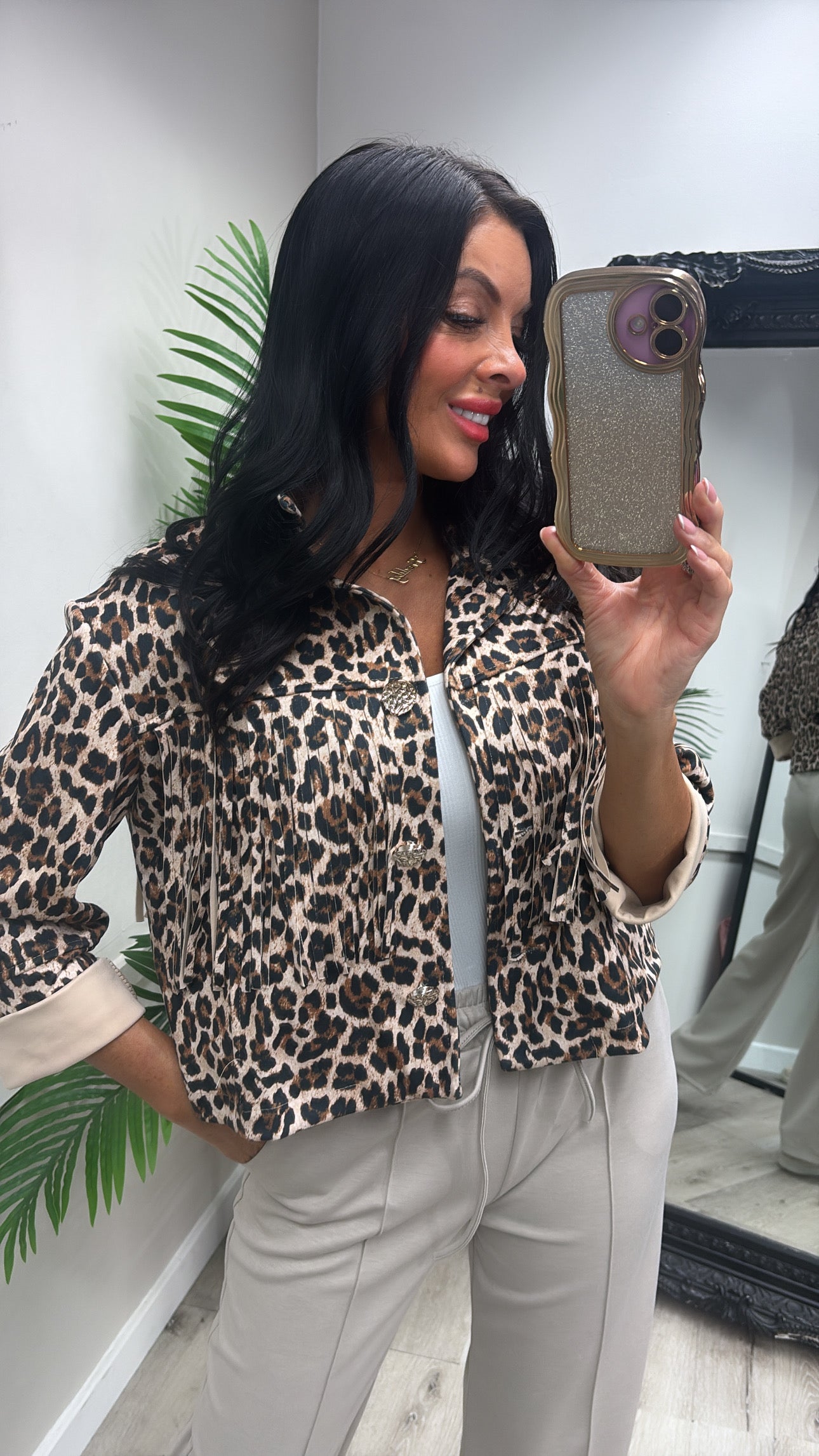Leopard Tassel Jacket