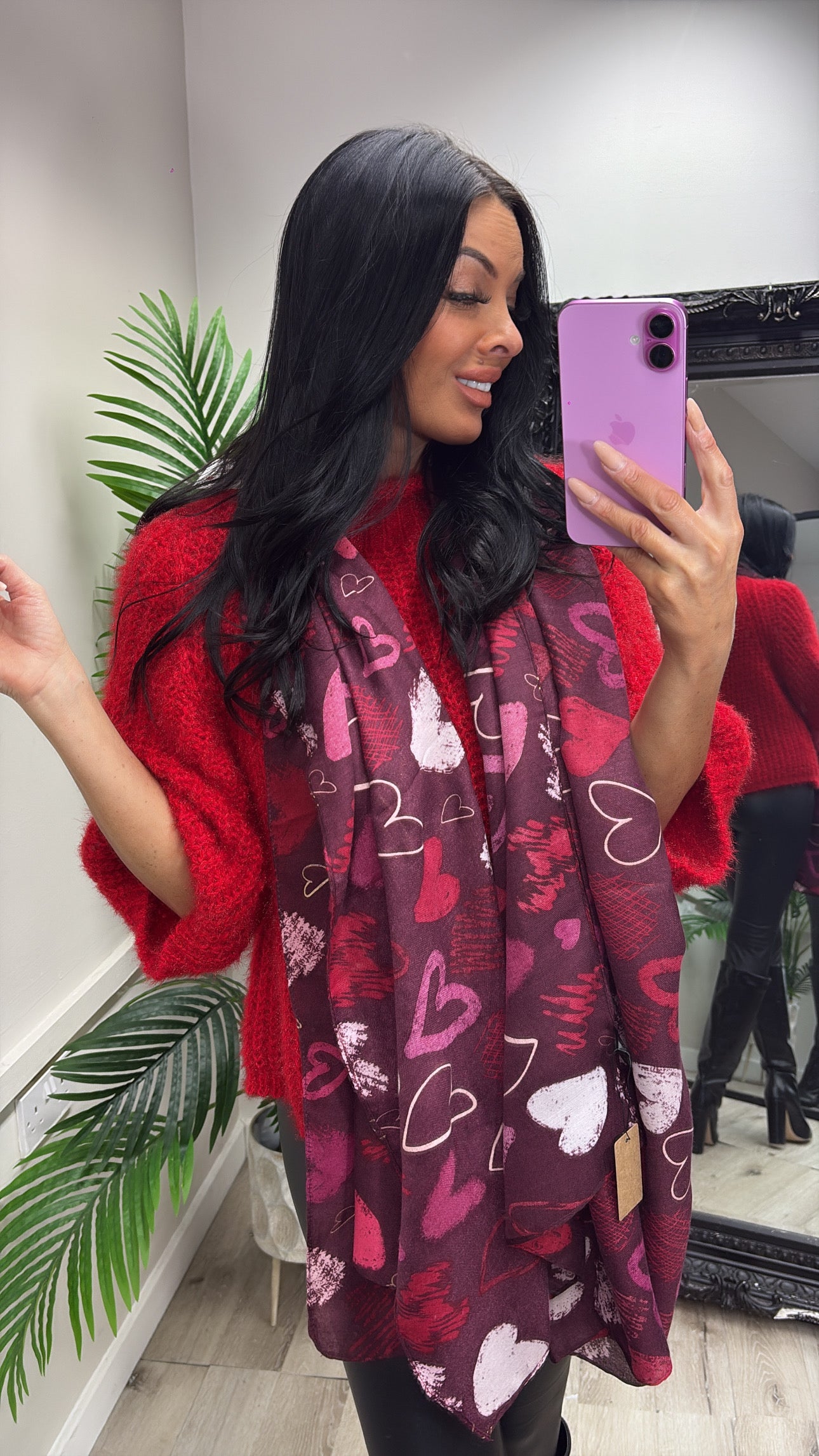 Rita Fuzzy Jumpers - Red