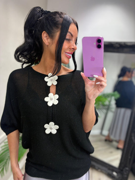 Daisy Top - Black