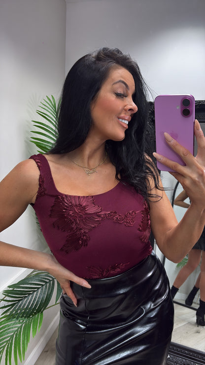 Heather Bodysuit - Wine