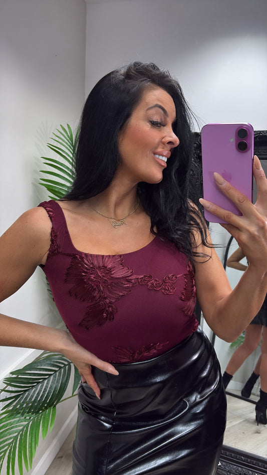 Heather Bodysuit - Wine