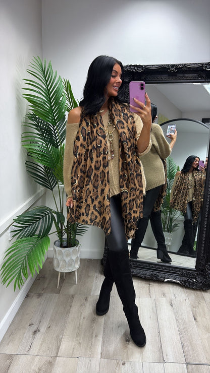 Leopard Golden Scarf