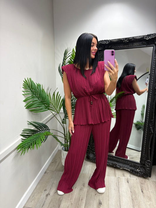 Claudia Set - Maroon